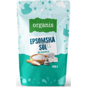 Organis Epsom Salz Magnesium, Sulfat für das Bad entspannt die Muskeln, baut Stress ab, entgiftet den Körper 1000 g