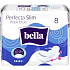 Bella Perfecta Slim Maxi Blue ultradünne Damenbinden mit Flügeln 8 Stück