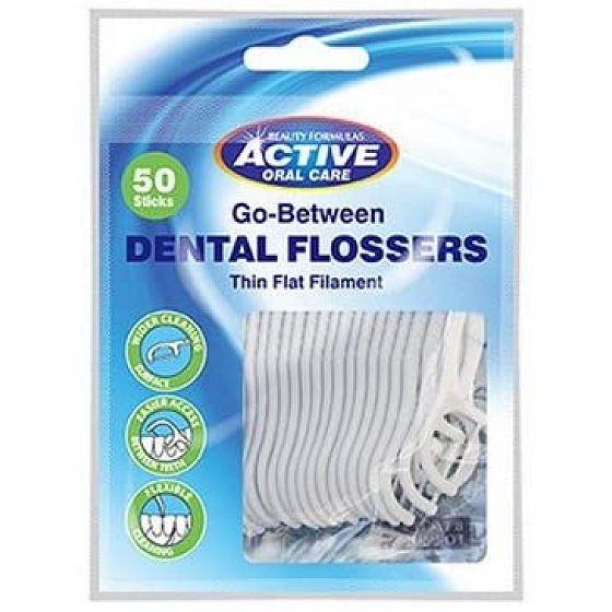 Beauty Formulas Zahnstocher mit Zahnseidebeutel von 50 Stück