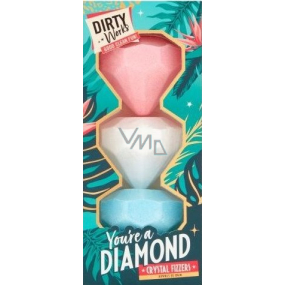 Dirty Works Du bist eine Diamond Sparkling Badebombe 3 x 60 g, Kosmetikset