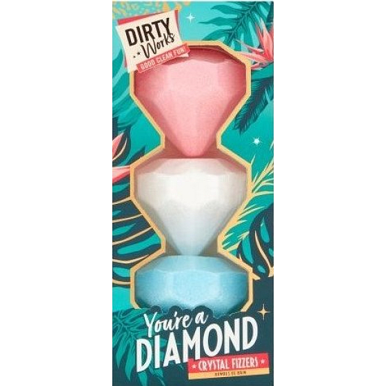 Dirty Works Du bist eine Diamond Sparkling Badebombe 3 x 60 g, Kosmetikset
