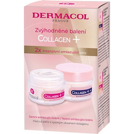 Dermacol Collagen Plus Intensive Rejuvenating Intensive Rejuvenating Day Cream 50 ml + Intensive Rejuvenating Night Cream 50 ml, Duopack