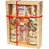 Kitl Syrob Bio Himbeere mit Fruchtfleischsirup 500 ml + Orange mit Fruchtfleischsirup 500 ml + Glas 200 ml, Geschenkbox