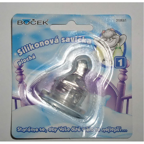 Boček Silikon flache Zitze - Lochgröße 1 - Tee