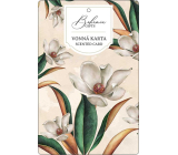 Bohemia Gifts Aromatische Duftkarte Weiße Blumen zarter und reiner Duft 10,5 x 16 cm
