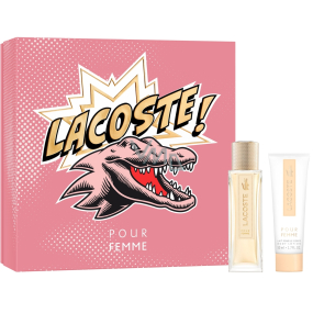 Lacoste pour Femme Eau de Parfum 50 ml + Körperlotion 100 ml, Geschenkset für Frauen