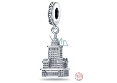 Sterling Silber 925 USA - Empire State Building, Reise-Armband-Anhänger