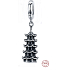 Sterling Silber 925 Chinesischer Turm, Reise-Armbandanhänger