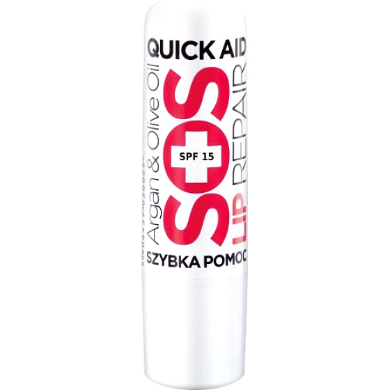 Quiz Cosmetics SOS Repair SPF15 regenerierender Lippenbalsam mit Argan- und Olivenöl 4 g