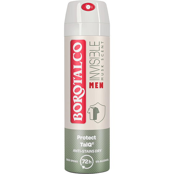 Borotalco Men Unsichtbarer Moschusduft Deodorant Spray für Männer 150 ml