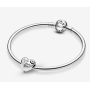 Charme Sterling Silber 925 Herz, Mutter, Klee, Perle auf Armband Familie