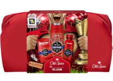 Old Spice Captain Deo-Stick 50 ml + 3in1 Duschgel für Gesicht, Körper und Haare 250 ml + Deo-Spray 150 ml + Kosmetiktasche, Kosmetikset für Männer