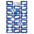 Bogen Weihnachtsetiketten Geschenkaufkleber Blau mit Sternen 17 x 24,5 cm