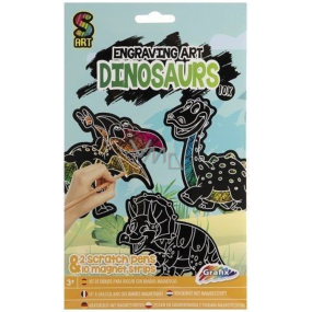 S ART Scratch off magnets Dino 10 Stück, ab 3 Jahren
