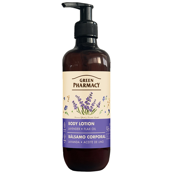 Green Pharmacy Körperlotion mit Lavendel und Leinöl 400 ml