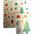 Nekupto Geschenk Geschenkpapier Weihnachten 70 x 150 cm Natürliche grüne Bäume, Geschenke