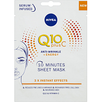 Nivea Q10 plus C textile Maske gegen Falten, 1 Stk
