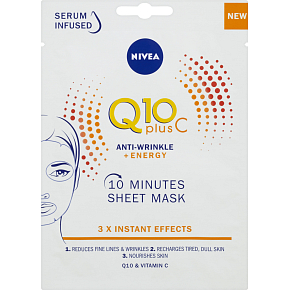 Nivea Q10 plus C textile Maske gegen Falten, 1 Stk