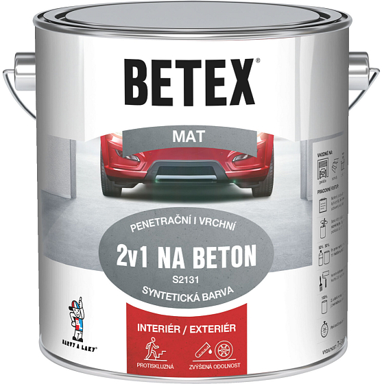Betex S2131 2in1 Grund- und Deckfarbe für Beton 0510 Grün, 2 kg
