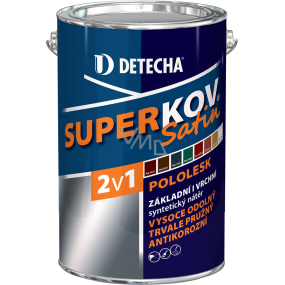 Detecha Superkov Satin 2v1 Grund- und Deckfarbe für Metall, seidenmatt, Ral 8017 braun-schokolade, 5 kg