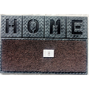 Tidy Home Fußmatte Gummi & Kokos HomeSteel 40 × 60 × 2,3 cm