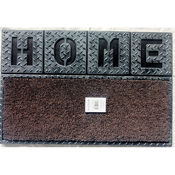 Tidy Home Fußmatte Gummi & Kokos HomeSteel 40 × 60 × 2,3 cm
