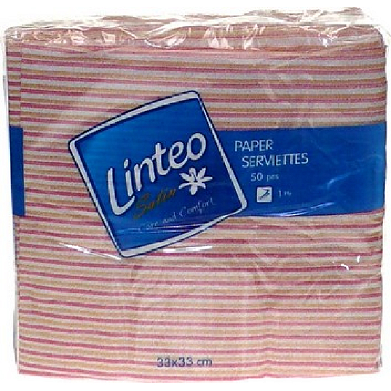 Linteo Satin Papierservietten 33 x 33 cm 50 Stück gestreift