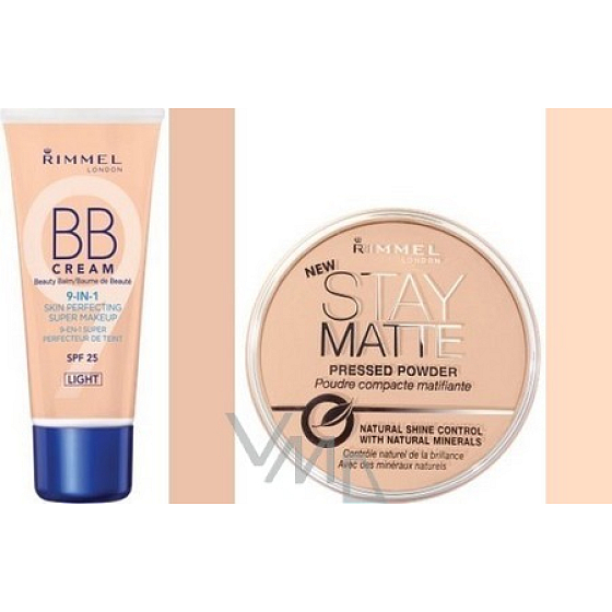 Rimmel London BB Schönheitsbalsam 01 Light 30 ml + Stay Matte Powder 14 g