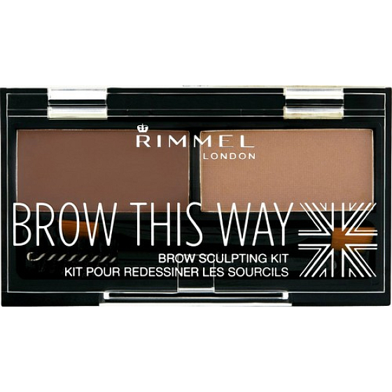 Rimmel London Brow This Way Augenbrauen-Palette 003 Dark Brown 1,1 g