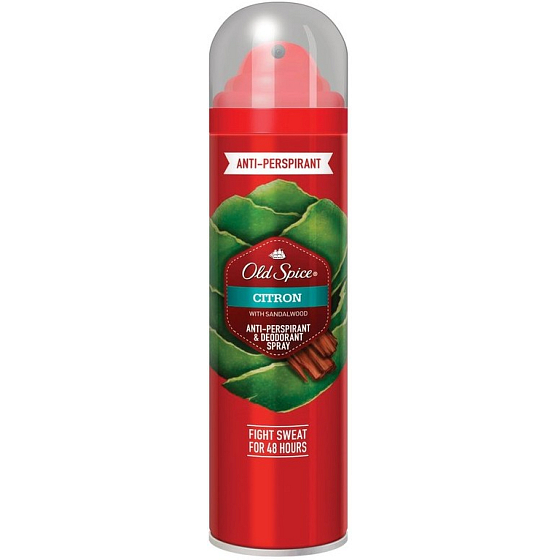 Old Spice Lemon mit Sandelholz Antitranspirant Deodorant Spray für Männer 125 ml