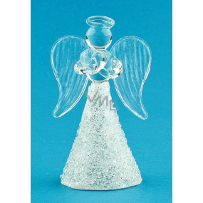 Glas Engel schmal auf stehend 6 cm