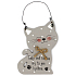 Nekupto Pets Holzschild Die Katze hat hier das Sagen 12 x 8,5 cm