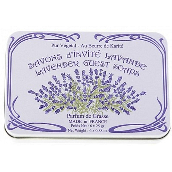 Le Blanc Lavande Naturseife fest in einer Box 6 x 25 g