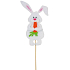 Hase mit karottenweißer Aussparung 11 cm + Spieße