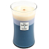 WoodWick Trilogy Beachfront Cottage - Beach Cottage Duftkerze mit Holzdocht und Deckelglas groß 609,5 g
