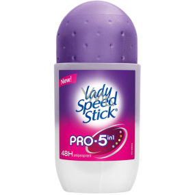 Lady Speed Stick Pro 5 in 1 Ball Antitranspirant Deodorant Roll-On für Frauen 50 ml