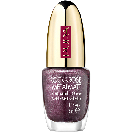 Pupa Rock & Rose Metal Matt Mattlackeffekt 3D 002 Rock Burgund 5 ml