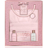 Baylis & Harding Jojoba-, Vanille- und Mandelöl-Reinigungsgel 100 ml + Hand- und Körperlotion 100 ml + Badekristalle 75 g + rosa Baumwollbademantel, Kosmetikset