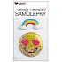 Plastischer Aufkleber gefüllt mit Glitzer Smiley 10,5 x 18 cm