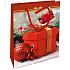Nekupto Geschenkpapier Tasche 23 x 18 x 10 cm Weihnachten rot mit Geschenk
