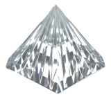 Kristallglas Pyramide gerillt 50 mm - Briefbeschwerer