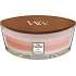 WoodWick Trilogy Island Getaway - Island Vacation Duftkerze mit breitem Holzdocht und Deckel Glasboot 453 g