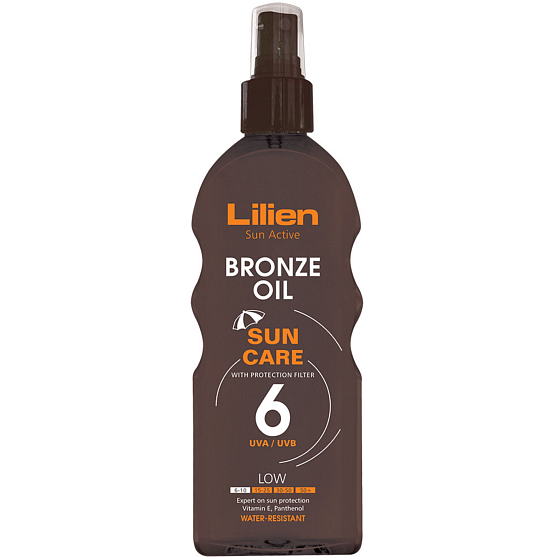 Lilien Sun Active Bronze Oil SPF6 Wasserfestes Bräunungsöl 200 ml