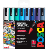 Posca Universal-Acrylmarker-Set 1,8 - 2,5 mm Ocean mix marine Töne 8 Stück PC-5M