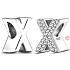 Charme Sterling Silber 925 Alphabet Buchstabe X, Perle für Armband