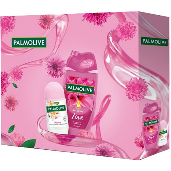 Palmolive Aroma Essence Alluring Love Duschgel 250 ml + Happy Antitranspirant Roll-on 50 ml, Kosmetikset für Frauen