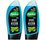 Radox Men Sporty Watermint & Sea Minerals 3in1 Duschgel und Shampoo für Männer 2 x 250 ml, Duopack