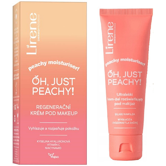 Lirene Oh, just Peachy aufhellende regenerierende Creme-Gel unter Make-up 50 ml