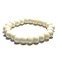 Knochen von Yak weiß Tibetisches Armband elastisch Naturstein, Kugel 10 mm / 16 - 17cm, Schutzgegenstand, Amulett