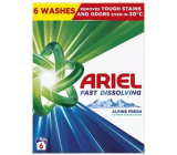 Ariel Mountain Spring prací prášek na bílé a barevné prádlo 6 dávek 330 g